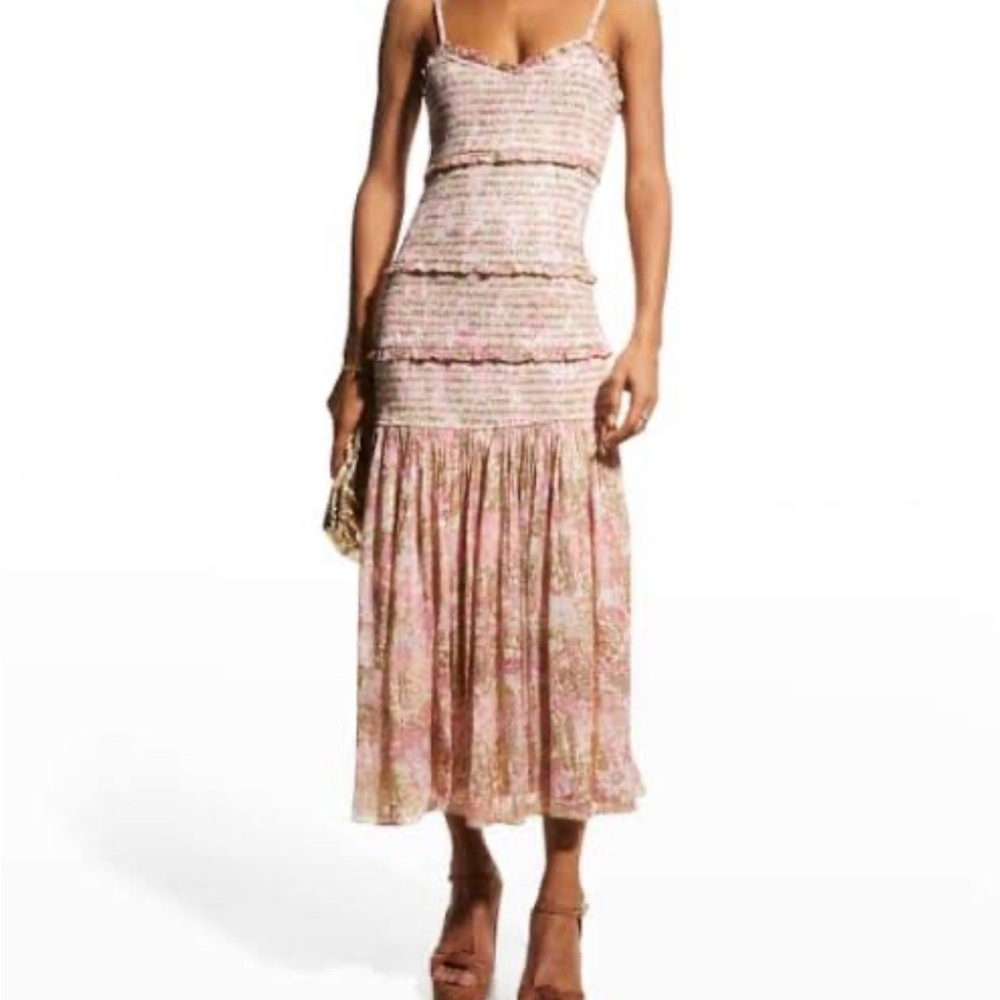 REVOLVE Suki Midi Dress in Off White & Crimson